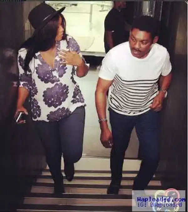 Checkout this adorable photo of actress Omotola and her husband